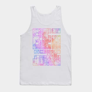 Beijing, China City Map Typography - Colorful Tank Top